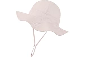 MOOKIRAER Baby Girl Sun Hat Toddler Beach Hats with UPF 50+ Protective Infant Summer Hat with Wide Brim Baby Girls Bucket Hat