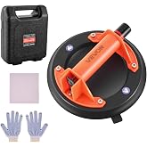 VEVOR Vacuum Suction Cup, 8-Inch Vacuum Glass Lifter with ABS Handle, 400 lbs Max Lifting Capacity Tile Suction Cup Tool with Carrying Case for Lifting Large Tile, Granite, Drywall, Windows (1-Pack)
