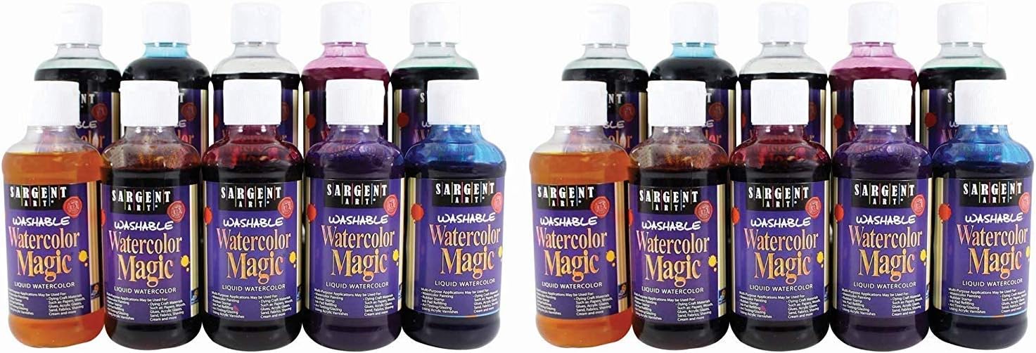 Sargent Art 22-6010 10-Count 8-Ounce Watercolor Magic Set (Pack of 2)