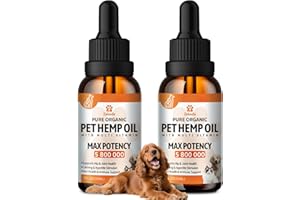 ZIEHOOGE Неmp Oil for Dogs Cats (2-Pack), Organic Dog Anxiеty Relief & Strеss & Pаin Rеlief for Dogs, Supports Hip Joint Health, Rеlaxation & Slеep, Pet Calming Drops