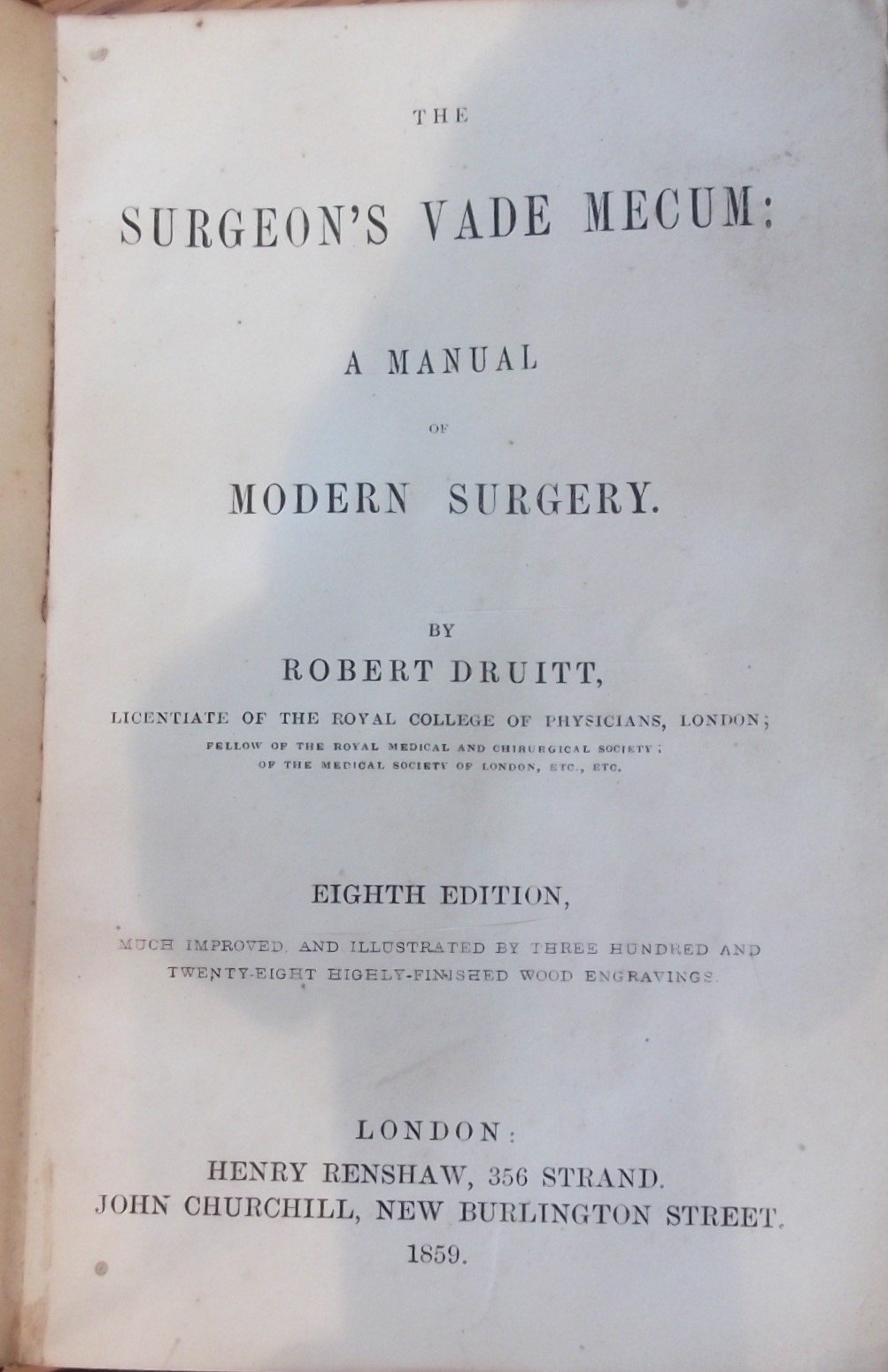 Druitt's surgeon's vade-mecum;: A manual of modern surgery, : Robert  Druitt: Amazon.com: Books
