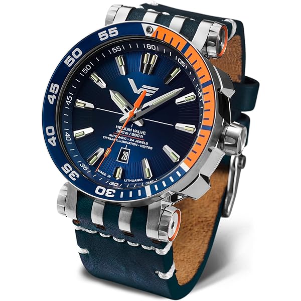 Amazon.com: Vostok Europe Energia 2 NH35-575A279 Leather Blue