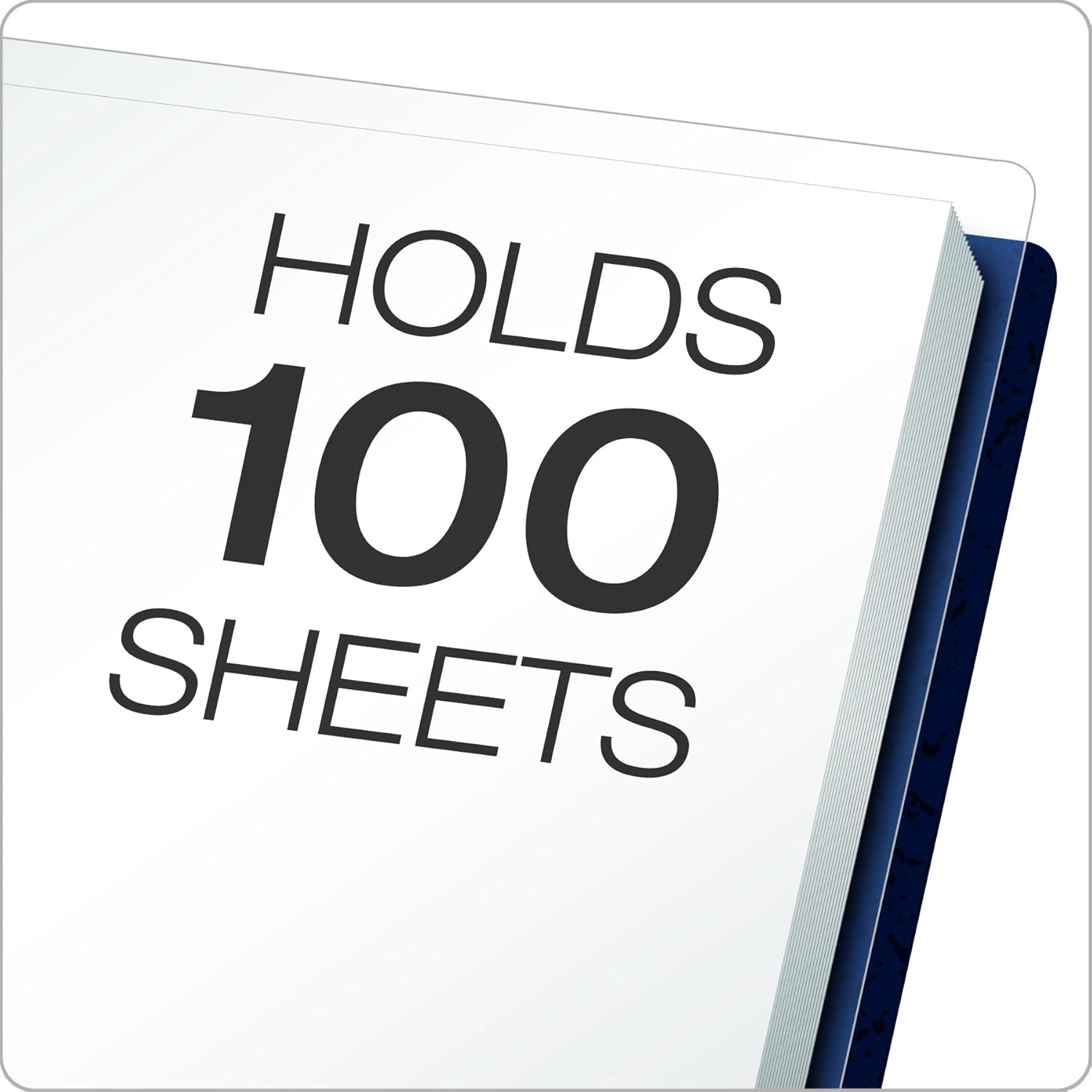 Oxford Clear Front Report Covers, Dark Blue, Letter Size, 25 per Box (55838EE) : Business Report Covers : Office Products