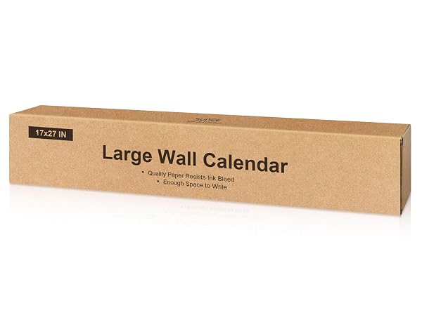SUNEE 2026 WALL CALENDAR EXTRA LARGE 17″X27″, 21 MONTH CALENDAR (ENDS JUNE 2027), VERTICAL LARGE MONTHLY CALENDAR 2026-2027 FOR WALL, SEASONS COLOR