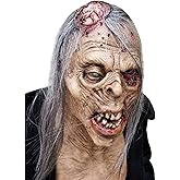 Kuberas Halloween Scary Zombie Mask Realistic Old Man Mask Horror Walking Dead Full Head Creepy Devil Cosplay Costume Mask
