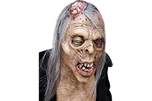 Kuberas Halloween Scary Zombie Mask Realistic Old Man Mask Horror Walking Dead Full Head Creepy Devil Cosplay Costume Mask
