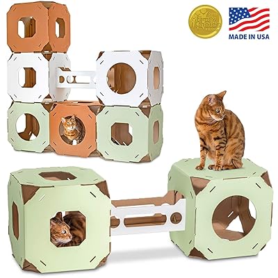 Modern Cat Condo Modular Cat Tree with House Angola Ubuy - Main Image