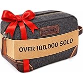 emissary Toiletry Bag for Men, Canvas Travel Toiletry Bag Men's Dopp Kit, Water-resistant Bathroom Bag Mens Shaving Kit, Travel Kit Small Bags, Shaving Bag, Toiletry Bags