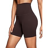 CRZ YOGA Butterluxe Super High Waist Biker Shorts 6"- Yoga Workout Womens Buttery Soft Over Belly