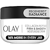 Olay Regenerist Radiance Collagen Peptide Face Moisturizer: Firm & Smooth Cream - Fragrance-Free, Hydrating, Firming, Anti-Aging & Anti-Wrinkle - 2 Oz
