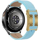 Leather Band Compatible with Galaxy Watch 7 Bands 44mm 40mm,Galaxy Watch 6/5/4/FE/Active 2 40mm 44mm/Watch 6 Classic 43mm 47mm/Watch 5 Pro 45mm/Watch 4 Classic 42mm 46mm,20mm Magnetic Strap for Samsung Watch women men