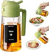 SWEET VIEW 470ml Oil Spray Bottle 2 in 1 Glass Pourer Sprayer Green