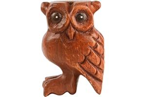 3.5"Wooden Owl Hoot Whistle - Musical Ocarina Craft Decor