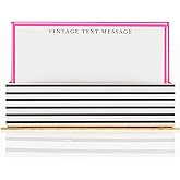 Graphique Vintage Text Flat Notes, "Vintage Text Message" Message – Note Card Stationery Embellished w/ Gold Foil, 50 Note Cards, Matching Envelopes for Thank You Notes and Invitations, 5.625" x 3.5"