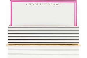 Graphique Vintage Text Flat Notes, Vintage Text Message" Message – Note Card Stationery Embellished w/Gold Foil, 50 Note Card