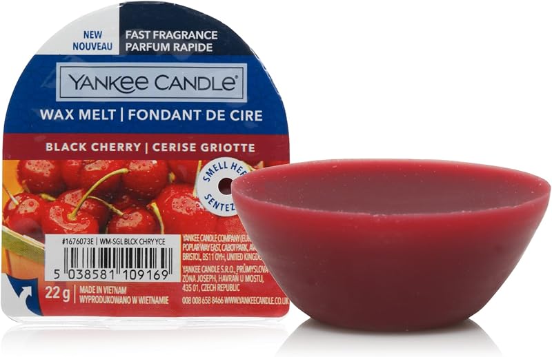 Yankee Candle Wax Melts Black Cherry 1 Count | 8 Hours Fragrance