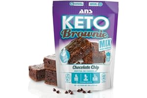 ANS Performance Keto Brownie Mix - Low Carb Keto Baking Mix - Chocolate Chip Fudge - Zero Added Sugar - Naturally Sweetened -