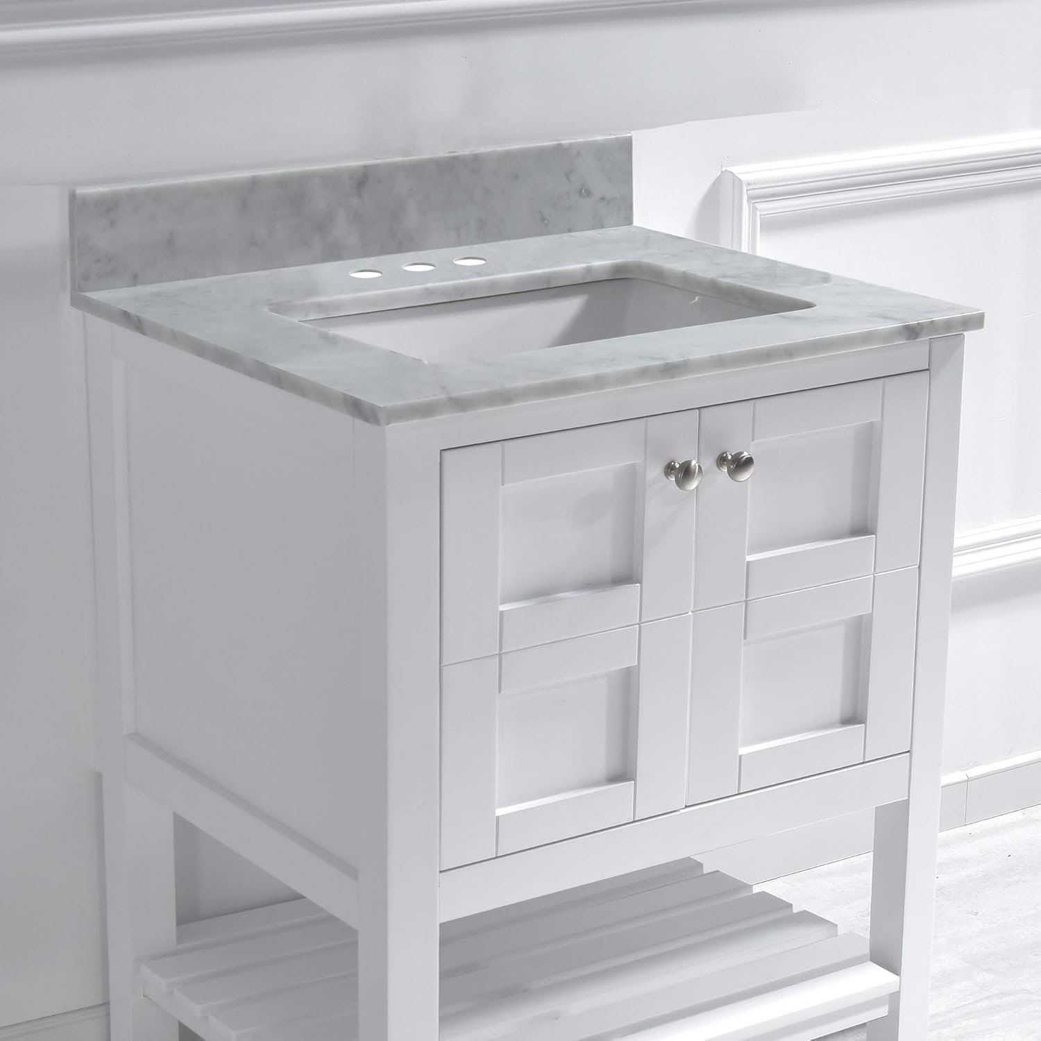 Woodbridge 31" x22 Vanity Top with Under Mount Rectangle Bowl, Carra