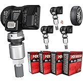 Autel TPMS Sensors Set of 4, 315MHz/433MHz OE Press-in Mx Sensor, (Metal) | programmable MaxiTPMS sensors, compatible with TS408S, TS508WF, TS601, TS900, ITS600, MS906TS