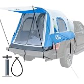 JOYTUTUS Inflatable Truck Bed Tent 5.5-6.5FT with Awning, Includes Air Pump for Quick 30S Setup, Dual-use Pickup or Camping Tent for 2 Person, Truck Tent with Waterproof Roof Shade and 3 Windows