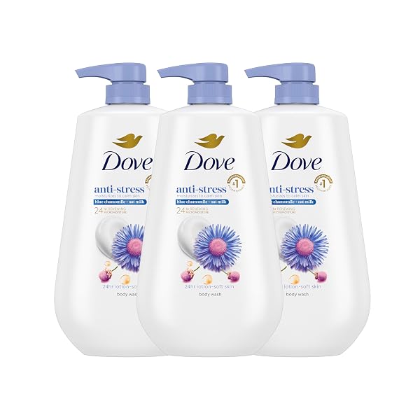 DOVE BODY WASH WITH PUMP 3 COUNT ANTI-STRESS...