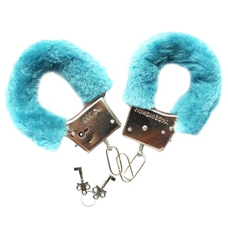 dPois Handschellen mit Plüsch spielzeug Handfesseln mit 2 schlüsseln Sex Spielzug Plüschhandschellen Security Handcuffs Rolle