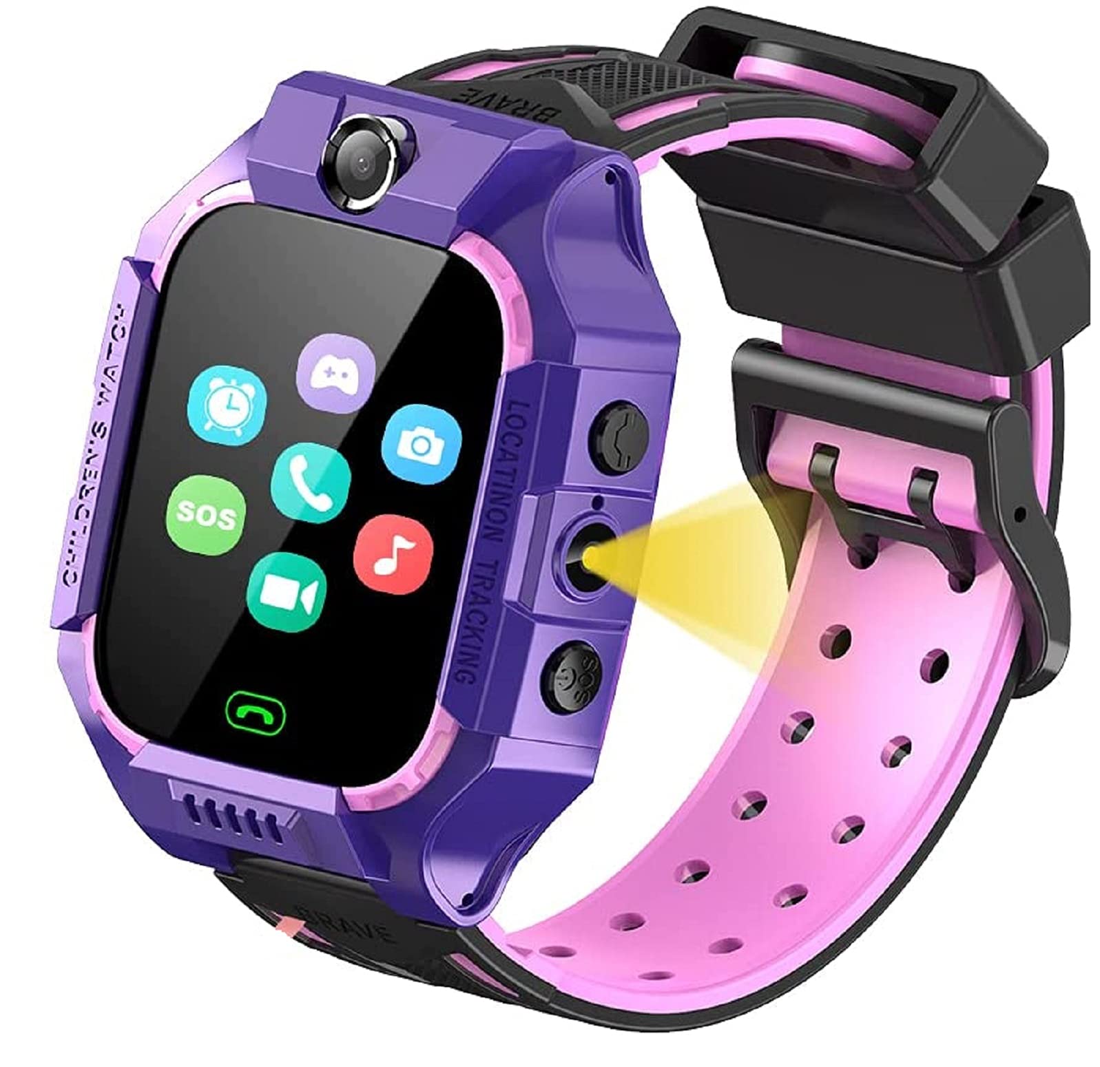 N3 ZELEK Smartwatch New Kids Smart Watch Waterproof Wristwatch Smart Phone Children Tracking Kids Smart Watch with Camera SOS Call Alarm Clock Color Touch Screen Voice Chat for Children