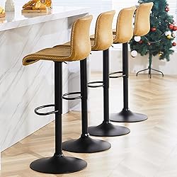 HeuGah Swivel Bar Stools Set of 2, Adjustable