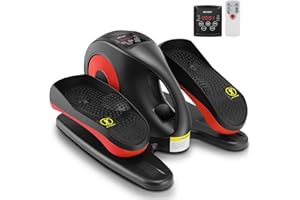 ANCHEER Under Desk Elliptical Machine, Electric Seated Pedal Exerciser, Mini Elliptical Machines for Seniors, LCD Display Monitor, Remote Control, Leg Exerciser for Home