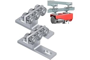 6 Wheel T Type Trolley Assembly for Electric Hoist Installation, Strut Channel Trolley Silent Load 1000 Pounds for use with U