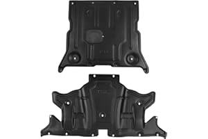 Forccord 2PCS-Front and Rear Skid Plates Fit for Tesla Model 3 2017-2024 & Model Y 2020-2024 Under Engine Guard Cover Model 3 Chassis Guard Plates
