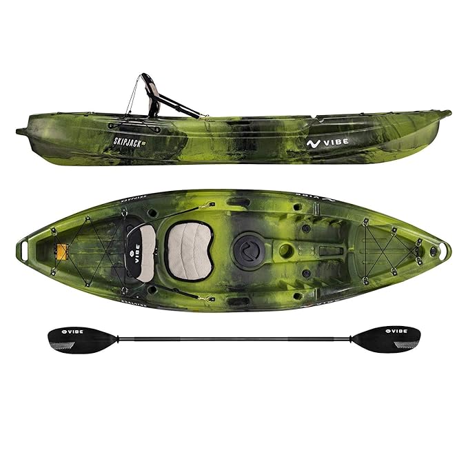 Vibe Kayaks Skipjack 90 9 Foot Angler and Recreational Sit On Top Light