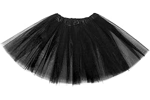 Nfvjfxz 3 Layered Tutus Skirts Rose Red Tulle Tutus Ballet Skirts Tutus for Women Adult Running 80s Costumes Halloween