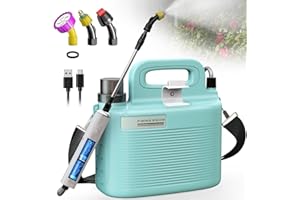 LOBELINE Sprayers in Lawn and Garden - 1.8 Gallon Battery Powered Sprayer with Pump, Telescopic Wand,Water Hose Nozzle - Portable Yard Sprayer for Weed Control, Fertilizing, Watering