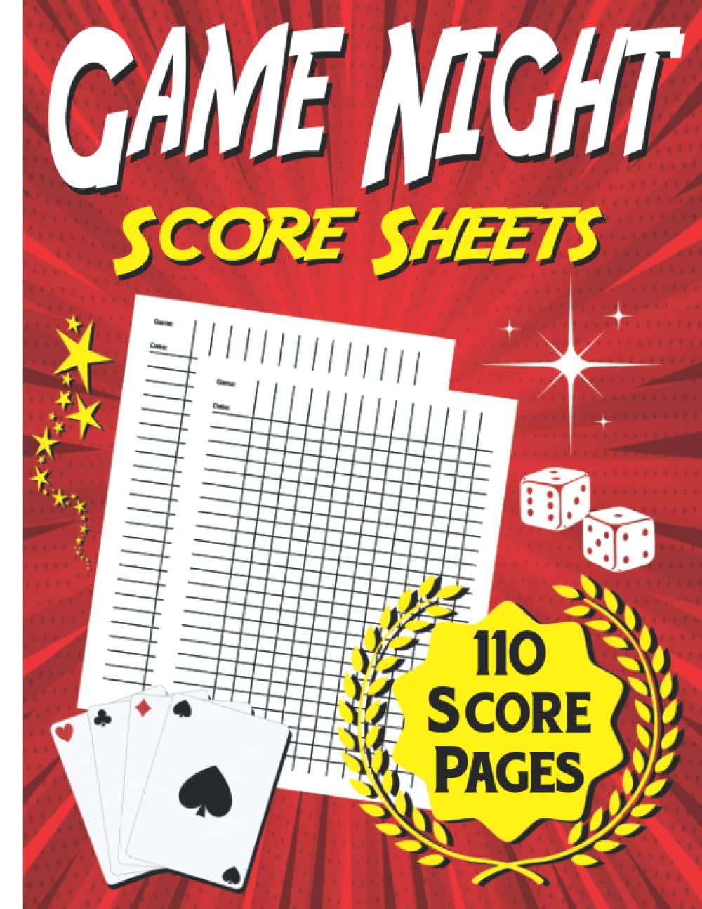 Game Night Score Sheets: Game Night Score Notebook, Game Night Score Pads,  Blank Score Sheets Allow You To Determine Players, Rounds, Layout and  Tracking - 8.5 x11 inches: Score Game, kooka: Amazon.com: