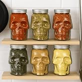 Skull Jar With Lid – Kitchen Storage Container For Spices Home Decor, 500ml | 1pcs skull spice jar, Storage, Pantry Organizer, Countertop Container, Gothic Decor, Snack Holder, Reusable Jar, mason jars