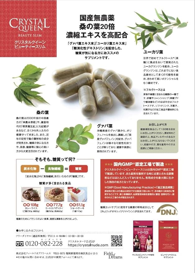 Amazon Rizin公認 Beauty Slim ビューティースリム 糖質カットサプリメント Crystal Queen サプリメント ビタミン