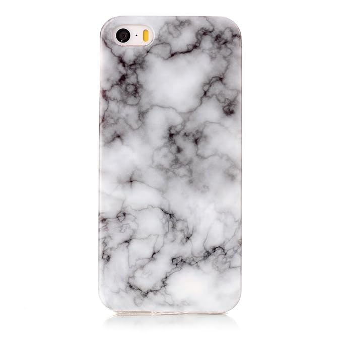 Lomogo iPhone 5S/iPhone SE/iPhone 5 Hülle Silikon Marmor, Schutzhülle mit Marmormuster Stoßfest Kratzfest Handyhülle Case für
