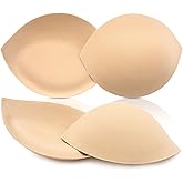 Nimiah Bra Inserts Breast Enhancers - 2 Pairs Push up Swimsuit Pads Add Cups Size Instantly Fits AB, C, D Cup