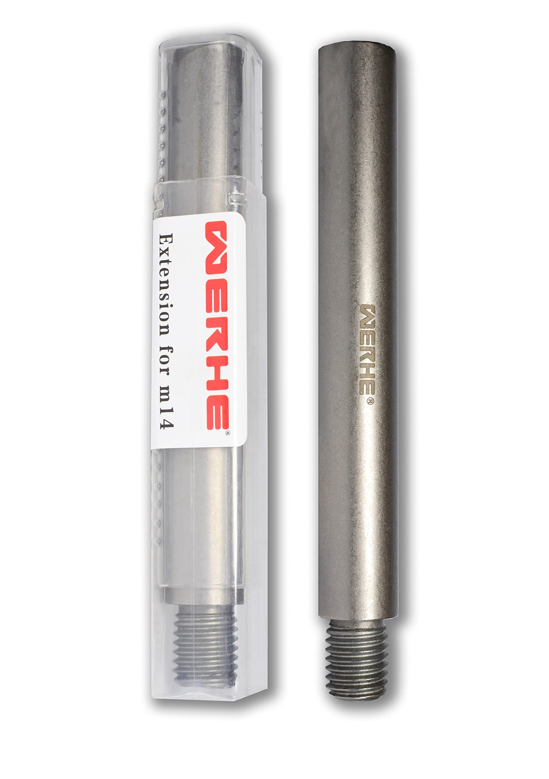 WERHE® M14 Extension - 120mm Long - Rotation Extension Shaft for Angle Grinder - Extension Rod for Agitator - M14 Thread Polishing Pads, Auto Polisher.