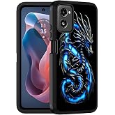 FQTBCEARI Designed for Moto G Power 5G 2024 Case, Military Grade Heavy Duty 3-Layer Shockproof Full-Body Protective Cover for Motorola Moto G Power 5G 2024, Blue Dragon