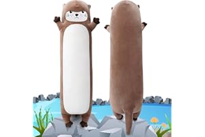 Sprinqdawin Large Otter Stuffed Animal,33.5” Long Otter Plush,Cute Plushies Animal Body Pillow,Kawaii Big Plush Toys Animal Gifts,Animal Sleeping Hugging Pillow Cushion for Birthday