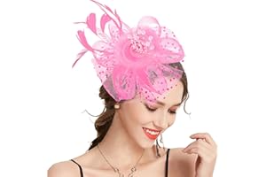 Takmor Fascinators for Women, Kentucky Derby Hats for Women Tea Party Tea Party Hat for Women for Church Wedding Cocktail