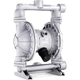 VEVOR Air Operated Double Diaphragm Pump 44 GPM Max 115 PSI Transfer Pump | for Diesel Grease Oil, 2 Extra Diaphragms, 1 Inch Inlet &amp; Outlet, Aluminum Alloy Body, Sealed Ball Valve, Leak-Proof Design