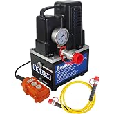 AMZCNC 110V/120V 10K PSI Electric Hydraulic Pump, Single Acting | Mechanics &amp; Fabricators, Hydraulic Power Pack for Presses, Pullers, Hydraulic Cylinders, One Way Mini