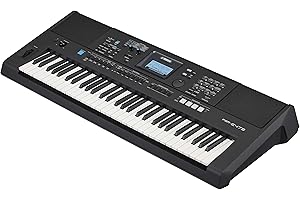 YAMAHA, 61-Key Touch-Sensitive Advanced Portable Keyboard with Power Adapter, (PSRE473)