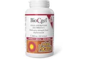 Natural Factors Biocgel High Absorption Ascorbate Vitamin C 500mg, 210 Softgels