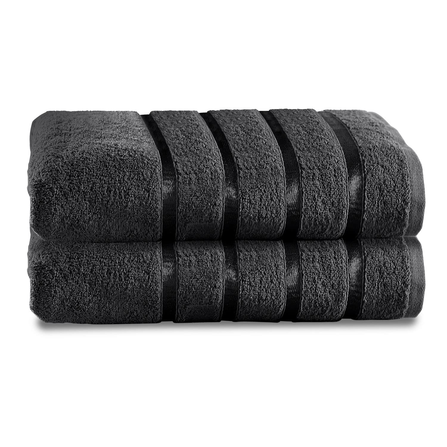 GC GAVENO CAVAILIA 500 GSM Luxury Bath Sheets, Extra Absorbent Premium Quality 2PK Large 100% Cotton Towels, Dark Grey, 2PK