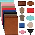 Yeyeplum 10 Pcs Laserable Leatherette Sheets 12.6 x 10.2 Inch Rustic Laser Leather Sheets for Laser Engraving Leather Hat Patches with Adhesive Backing for Crafts Material(Multicolor)
