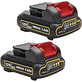 TENMOER 2 Pack DCB120 4.0Ah Compatible with Dewalt 12V Max Battery Replacement for 12V Dewalt Battery